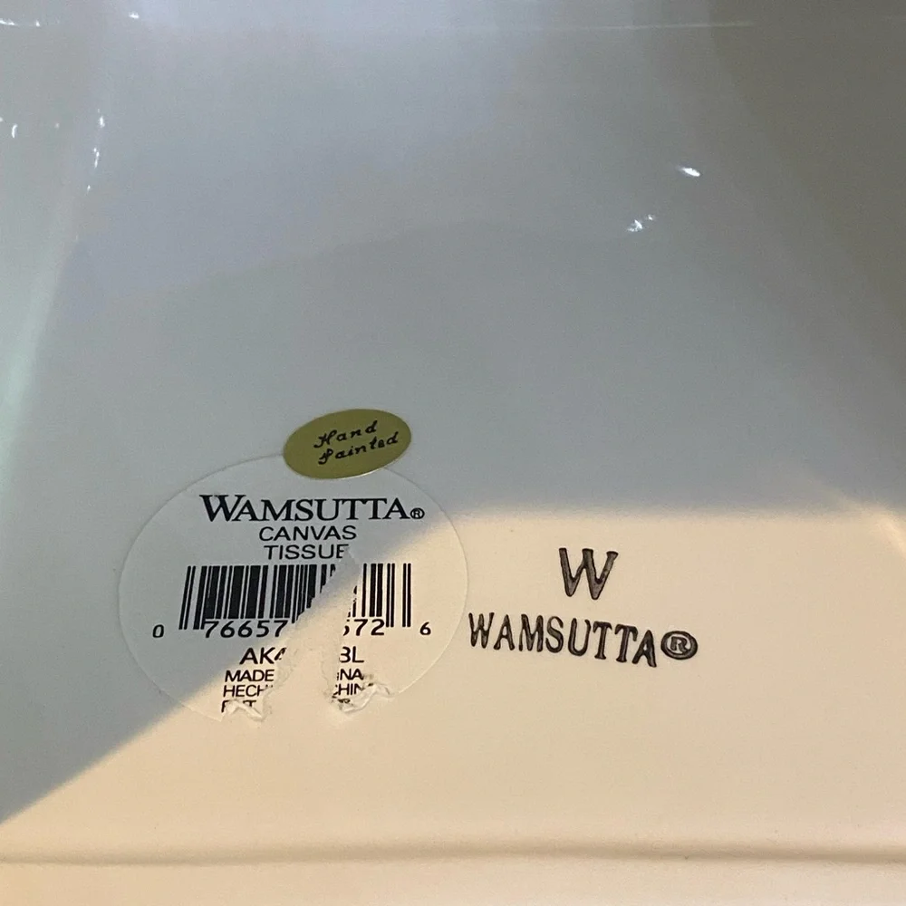 Wamsutta Hand Painted Ceramic Tissue Box Cover